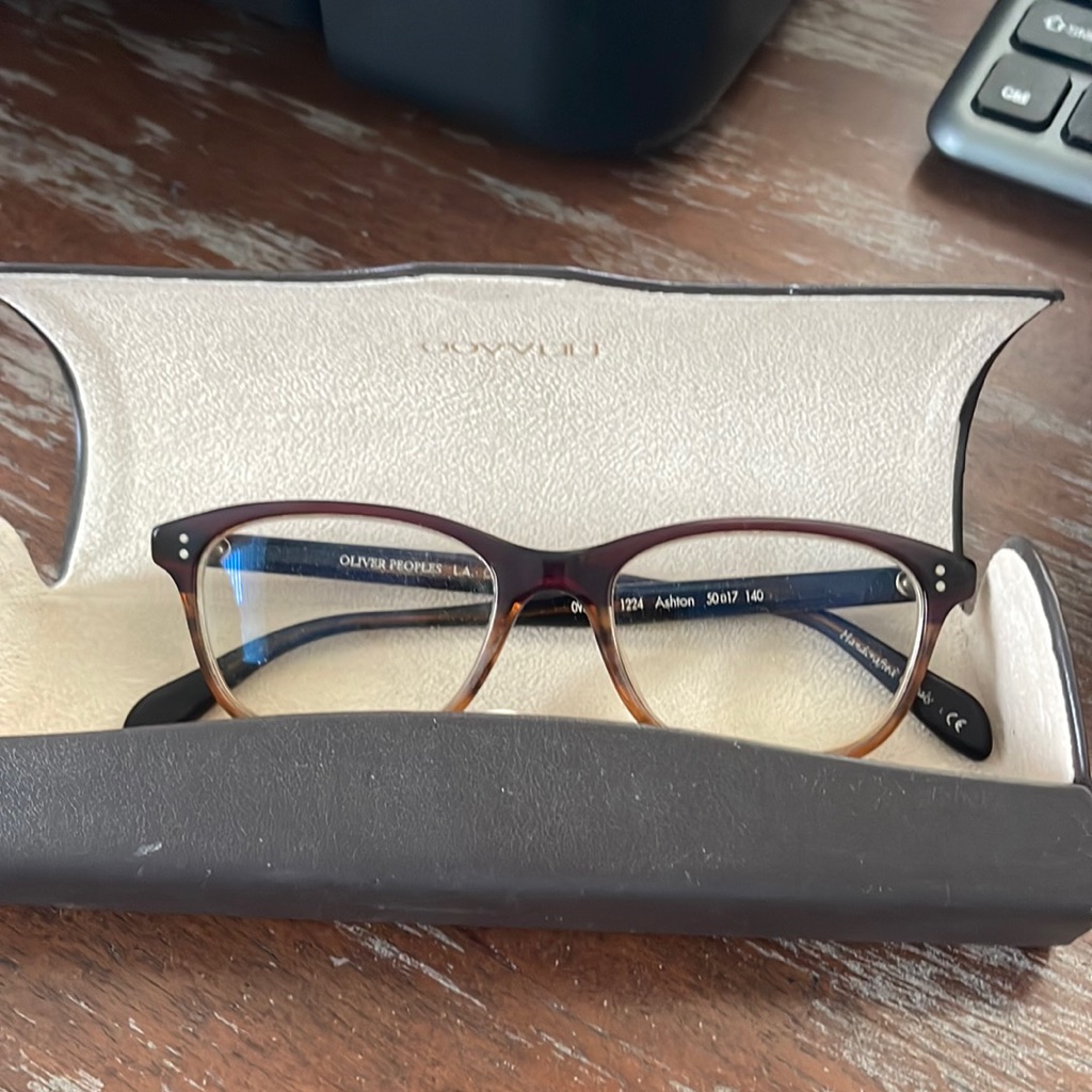 Oliver Peoplesla Ashton Brown Eyeglasses With Brown Oliverpeoples La Case